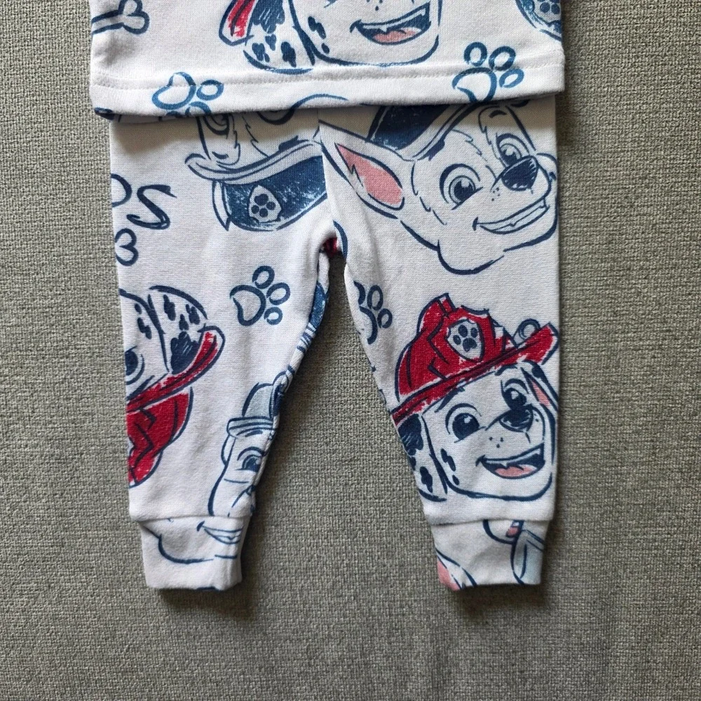Paw Patrol‎ Marshall Chase Pajama Set 12M White Blue Red Snug Fit 2 Piece PJ